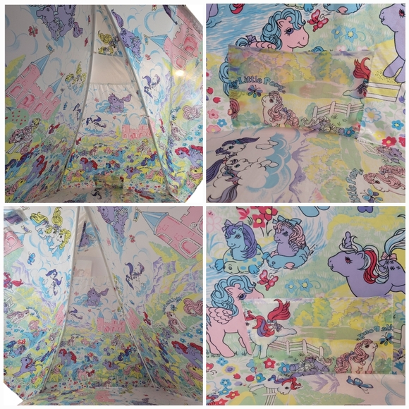 My Little Pony Hide N Sleep Play Tent for the Bed Twin Size - Hasbro 1985 READ** - Picture 9 of 11